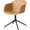 Muuto Bürostühle | Sitzgelegenheiten^Fiber Sessel, Drehfuß, ockergelb/schwarz