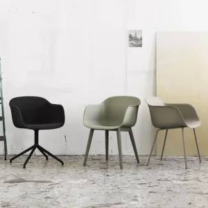Vitra Sitzgelegenheiten-Muuto Fiber Sessel, Rohrgestell, Remix 183/schwarz