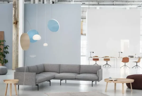 Audo Copenhagen Sitzgelegenheiten-Muuto Five Hocker, hellgrau