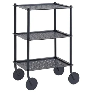 GUBI Aufbewahrungsmöbel | Tische-Muuto Flow Servierwagen, 3 Ebenen, Blaugrau