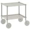 Muuto Indoor-gardening | Aufbewahrungsmöbel^Flow Servierwagen, 2 Ebenen, Grau