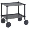 Muuto Indoor-gardening | Aufbewahrungsmöbel^Flow Servierwagen, 2 Ebenen, Blaugrau