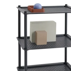 GUBI Aufbewahrungsmöbel | Tische-Muuto Flow Servierwagen, 3 Ebenen, Blaugrau