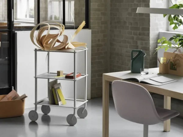Muuto Aufbewahrungsmöbel | Tische-Flow Servierwagen, 3 Ebenen, Grau