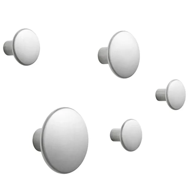 Muuto Garderoben Und Kleiderbügel^Garderobenhaken Dots Metal, 5er-Set, Aluminium