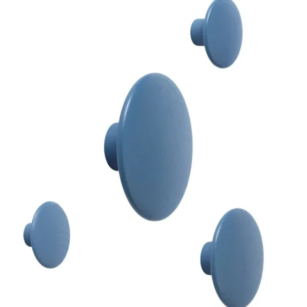 Muuto Garderoben Und Kleiderbügel^Garderobenhaken Dots Wood, hellblau