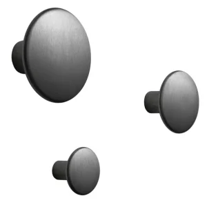 Muuto Garderoben Und Kleiderbügel^Garderobenhaken Dots Metal, schwarz