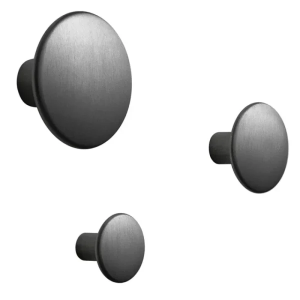 Muuto Garderoben Und Kleiderbügel^Garderobenhaken Dots Metal, schwarz