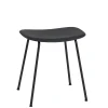 Artek Sitzgelegenheiten-Muuto Hocker Fiber, Rohrgestell, schwarz