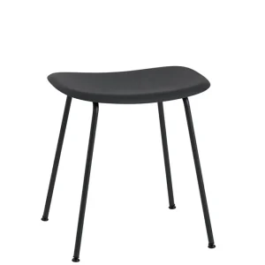 Artek Sitzgelegenheiten-Muuto Hocker Fiber, Rohrgestell, schwarz