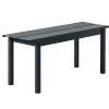 Muuto Terrassenmöbel^Linear Steel Bank, 110 cm, schwarz