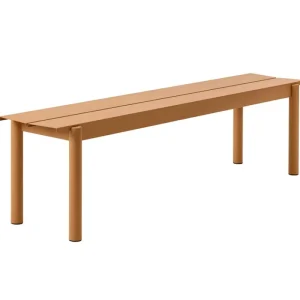 Muuto Terrassenmöbel^Linear Steel Bank, 170 cm, dunkelorange