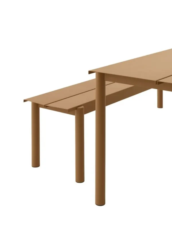 Muuto Terrassenmöbel^Linear Steel Bank, 170 cm, dunkelorange