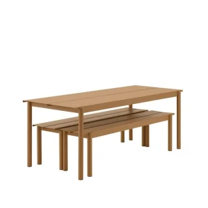 Muuto Terrassenmöbel^Linear Steel Bank, 170 cm, dunkelorange