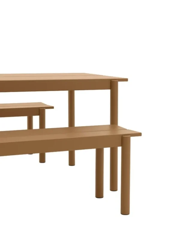 Muuto Terrassenmöbel^Linear Steel Bank, 170 cm, dunkelorange
