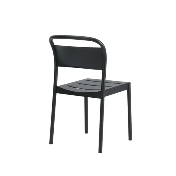 Muuto Terrassenmöbel^Linear Steel Beistellstuhl, Schwarz