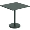 Muuto Terrassenmöbel^Linear Steel Cafétisch 70 x 70 cm, Dunkelgrün