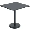 Muuto Terrassenmöbel^Linear Steel Cafétisch 70 x 70 cm, Schwarz