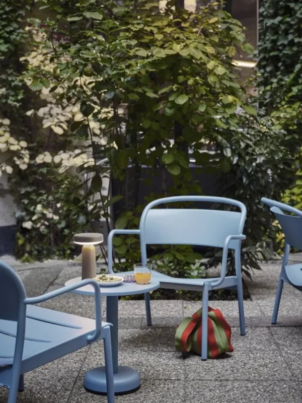 Muuto Terrassenmöbel^Linear Steel Lounge-Armlehnstuhl, Schwarz