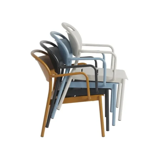 Muuto Terrassenmöbel^Linear Steel Lounge-Armlehnstuhl, Schwarz