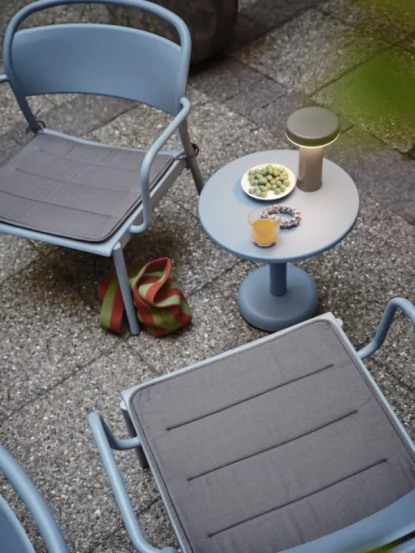 Muuto Terrassenmöbel^Linear Steel Lounge-Armlehnstuhl, Schwarz