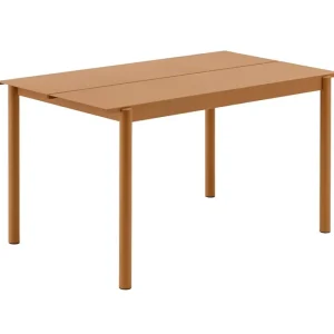 Muuto Terrassenmöbel^Linear Steel Tisch, 140 x 75 cm, dunkelorange