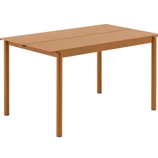 Muuto Terrassenmöbel^Linear Steel Tisch, 140 x 75 cm, dunkelorange