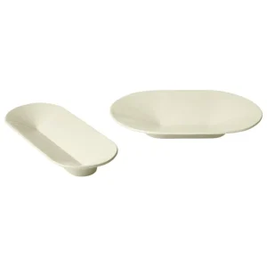 Muuto Geschirr | Dekorationsgegenstände^Mere Schale, 52 x 36 cm, Cremeweiß