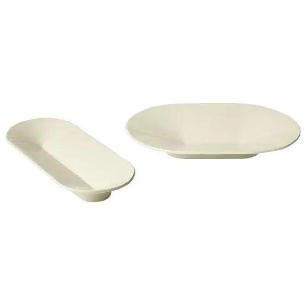 Muuto Geschirr | Dekorationsgegenstände^Mere Schale, 52 x 36 cm, Cremeweiß