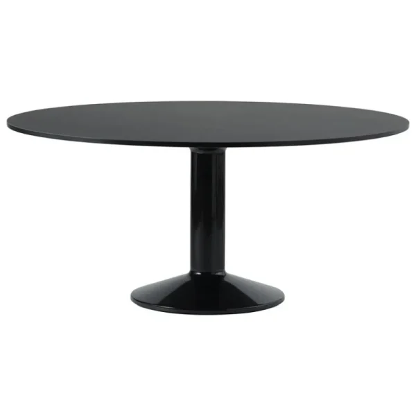 FDB Mu00f8bler Tische-Muuto Midst Tisch, 160 cm, schwarzes Linoleum - Schwarz