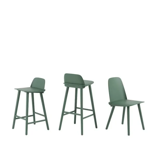 Muuto Sitzgelegenheiten-Nerd Barhocker, 75 cm, grün