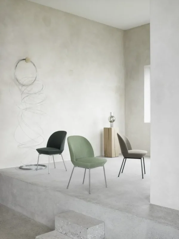 Kartell Sitzgelegenheiten-Muuto Oslo Stuhl, Ocean 32 - Chrom