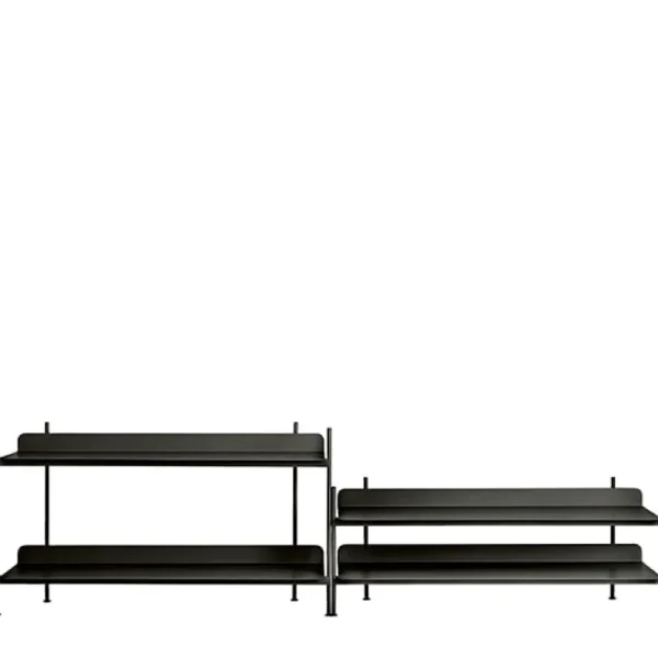 String Furniture Regale-Muuto Regal Compile, Konfiguration 5, schwarz