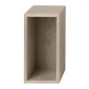 String Furniture Regale | Tische-Muuto Regalmodul Stacked mit Rückwand, klein, Eiche