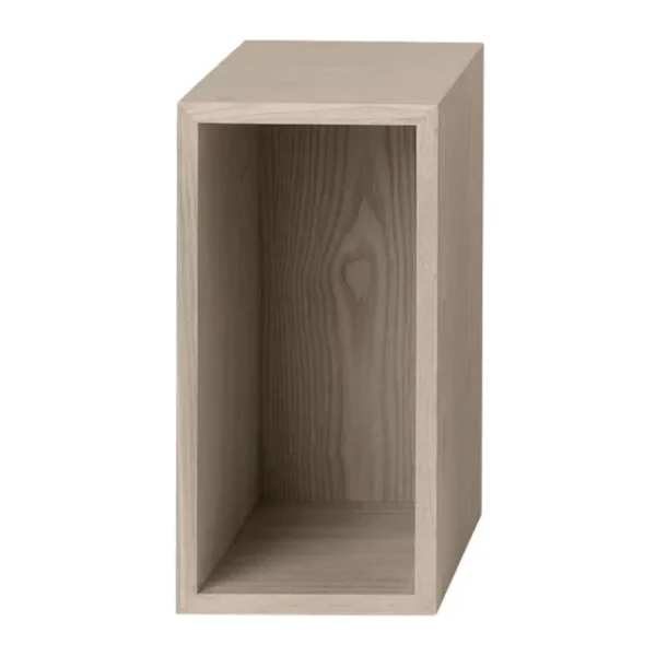 String Furniture Regale | Tische-Muuto Regalmodul Stacked mit Rückwand, klein, Eiche