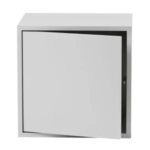 Swedese Regale | Tische-Muuto Regalmodul Stacked mit Tür, mittel, hellgrau