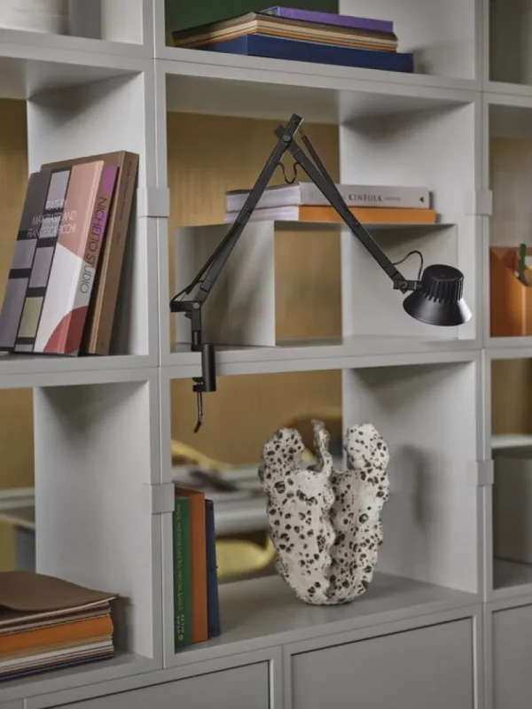 Swedese Regale | Tische-Muuto Regalmodul Stacked mit Tür, mittel, hellgrau