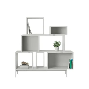 Muuto Regale-Regalmodul Stacked, mittel, hellgrau
