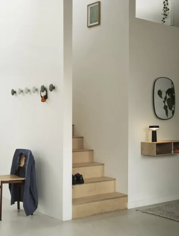 String Furniture Regale | Tische-Muuto Regalmodul Stacked mit Rückwand, klein, Eiche