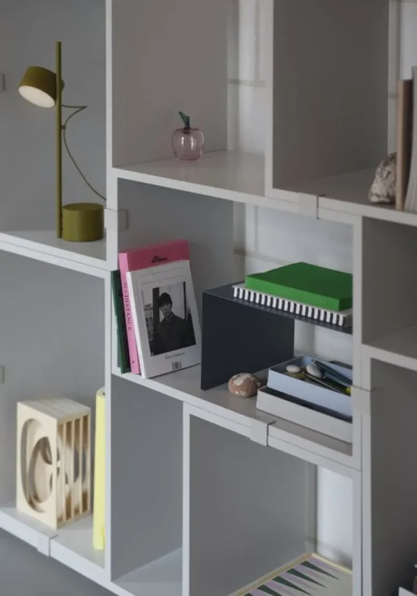 Muuto Regale-Regalmodul Stacked, mittel, hellgrau