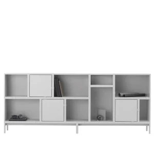 Muuto Regale-Regalmodul Stacked, mittel, hellgrau