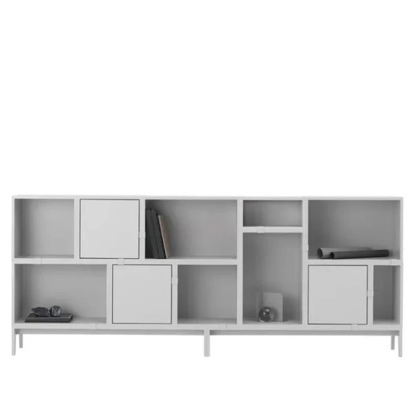 Muuto Regale-Regalmodul Stacked, mittel, hellgrau