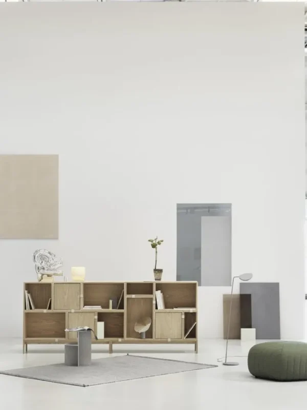 HAY Regale-Muuto Regalmodul Stacked mit Rückwand, groß, Eiche