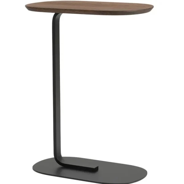 HAY Tische-Muuto Relate Beistelltisch, Höhe: 73,5 cm, Eiche massiv geräuchert – S