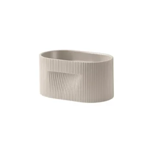 Muuto Indoor-gardening^Ridge Blumentopf, H 13 cm, beige