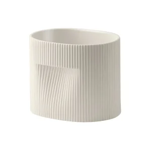 Muuto Indoor-gardening^Ridge Blumentopf, H 15 cm, off-white