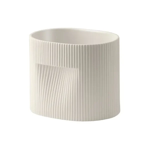 Muuto Indoor-gardening^Ridge Blumentopf, H 15 cm, off-white