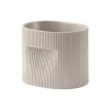 Muuto Indoor-gardening^Ridge Blumentopf, H 15 cm, beige