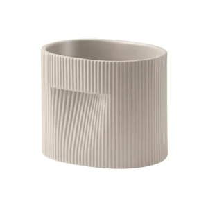 Muuto Indoor-gardening^Ridge Blumentopf, H 15 cm, beige