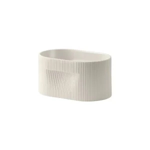 Muuto Indoor-gardening^Ridge Blumentopf, H 13 cm, Off-White